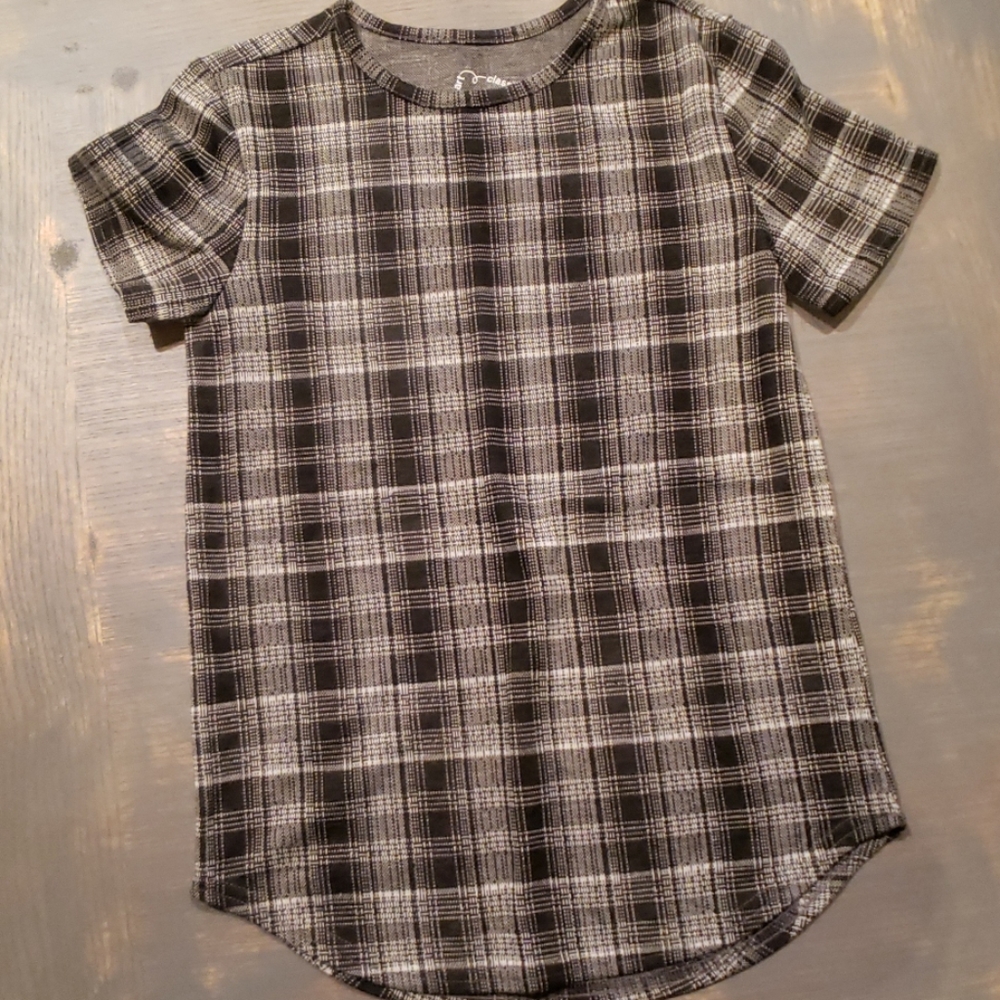 Black plaid tunic--nwot